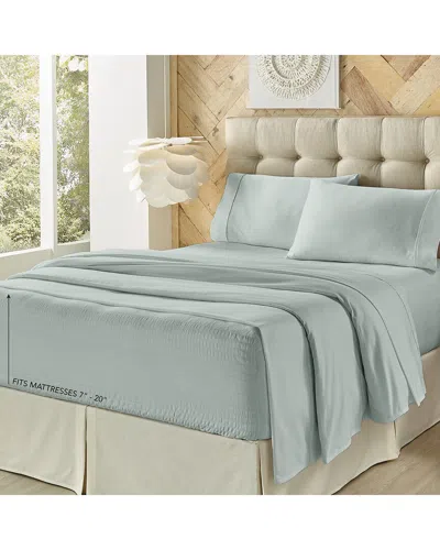 J Queen New York J. Queen New York 300 Thread Count Royal Fit Sheet Set In Blue