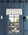 J Queen New York Adagio Straight Window Valance, 18.25" X 88" In Sterling