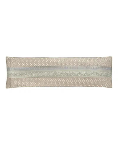 J Queen New York Alaro Bolster Decorative Pillow, 15" X 52" In Blue