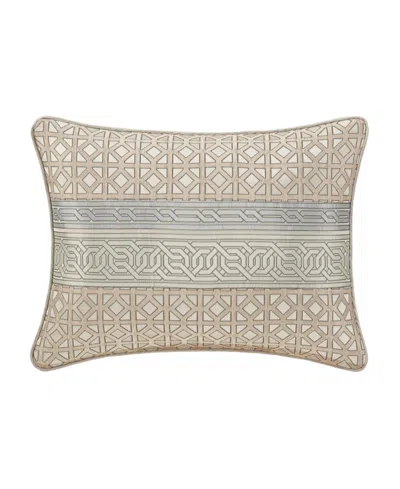 J Queen New York Alaro Boudoir Decorative Pillow, 15" X 20" In Blue