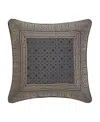 J Queen New York Alaro Geometric Decorative Pillow, 20" X 20" In Blue
