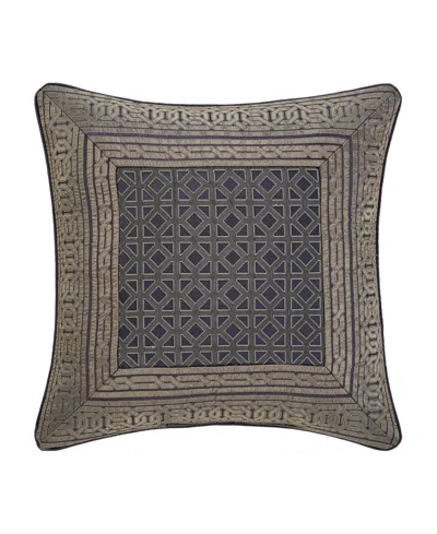 J Queen New York Alaro Geometric Decorative Pillow, 20" X 20" In Blue