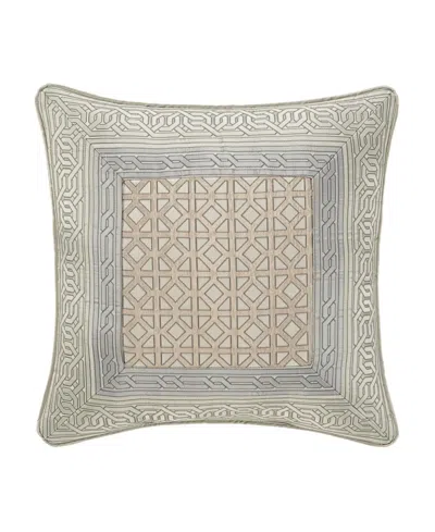 J Queen New York Alaro Square Decorative Pillow, 20" X 20" In Blue