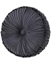 J Queen New York Alaro - Slate Tufted Round Decorative Throw Pillow