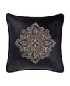 J Queen New York Amara Embellished Decorative Pillow, 18" X 18" In Indigo