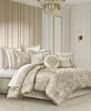 J Queen New York Amaretto Jacquard 4-pc. Comforter Set, King In Brown