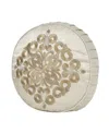 J Queen New York Amaretto Round Decorative Pillow, 15" X 15" In Nude