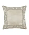 J Queen New York Amaretto Square Decorative Pillow, 18" X 18" In Gold