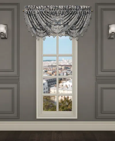 J Queen New York Amici Window Waterfall Valance, 33" X 43" In Powder Blue