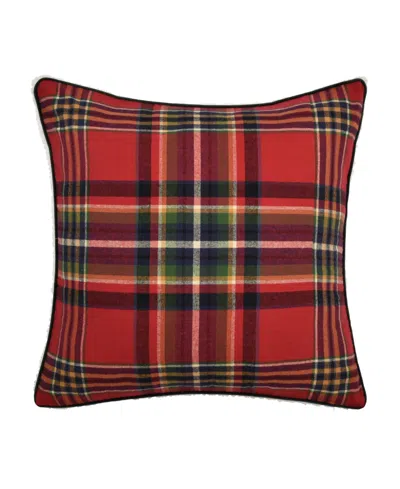 J Queen New York Andrew Plaid Sham, European In Red
