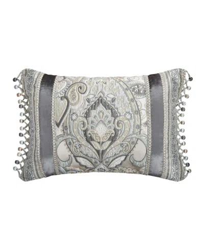 J Queen New York Annabelle Boudoir Decorative Pillow, 15" X 22" In Blue