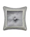 J Queen New York Annabelle Damask Decorative Pillow, 18" X 18" In Silver