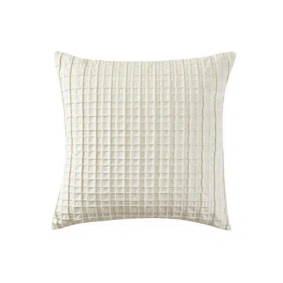 J Queen New York Anya Pillow 18" Square Decorative Throw Pillow In Winter White