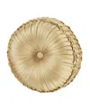 J Queen New York Aurelia Tufted Decorative Pillow, 15" Round In Gold