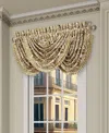 J Queen New York Aurelia Window Waterfall Valance, 33" X 49" In Gold