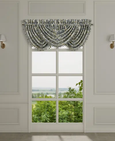 J Queen New York Avellino Window Waterfall Valance, 33" X 49" In Spa