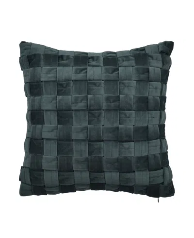 J Queen New York Baja Square Decorative Pillow, 17" X 17" In Blue