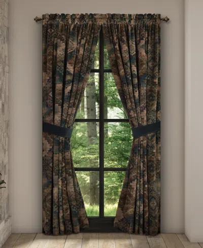 J Queen New York Baja Window Panel Pair, 50" X 95" In Blue
