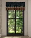 J Queen New York Baja Window Straight Valance, 18" X 88" In Blue