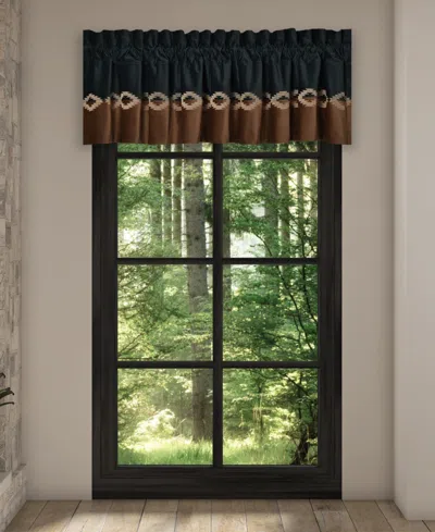 J Queen New York Baja Window Straight Valance, 18" X 88" In Blue