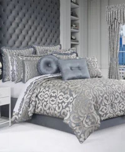 J Queen New York Barocco Comforter Sets In Sterling