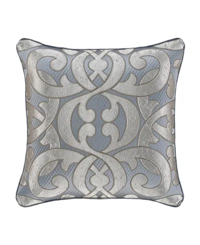 J Queen New York Barocco Decorative Pillow, 20" X 20" In Sterling