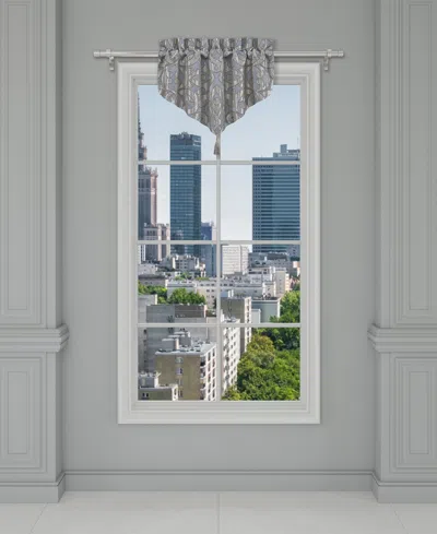 J Queen New York Barocco Window Ascot Valance, 21" X 40" In Sterling