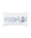 J Queen New York Bayside Boudoir Decorative Pillow, 12" X 21" In Blue