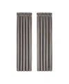 J Queen New York Belvedere Window Panel Pair, 50" X 84" In Silver-tone