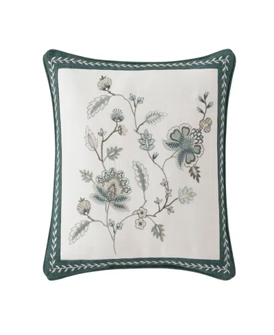 J Queen New York Blossom View Square Decorative Pillow, 18 X 18" In White