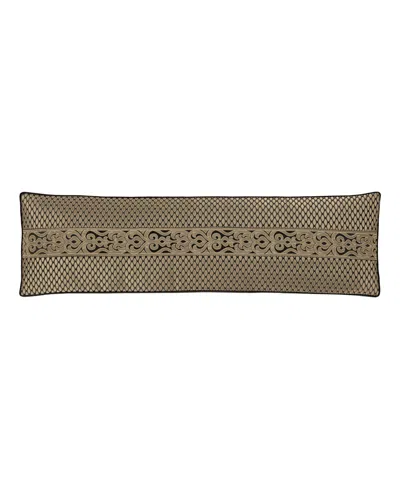 J Queen New York Bolero Bolster Decorative Pillow, 15" X 52" In Black