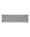 J Queen New York Bolero Bolster Decorative Pillow, 15" X 52" In Pewter