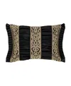 J Queen New York Bolero Boudoir Decorative Pillow, 15" X 20" In Black