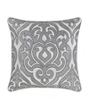 J Queen New York Bolero Decorative Pillow, 20" X 20" In Pewter