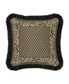 J Queen New York Bolero Embellished Decorative Pillow, 20" X 20" In Black