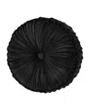 J Queen New York Bolero Tufted Decorative Pillow, 15" Round In Black