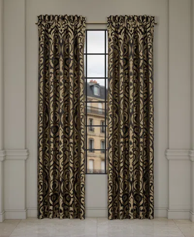J Queen New York Bolero Window Panel Pair, 50" X 84" In Black