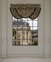 J Queen New York Bolero Window Waterfall Valance, 33" X 43" In Black