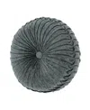 J Queen New York Botticelli Tufted Decorative Pillow, 15" Round In Navy