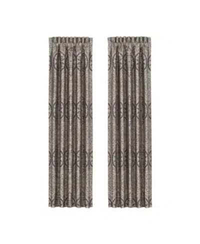J Queen New York Botticelli Window Panel Pair, 50" X 84" In Navy