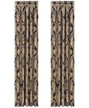 J Queen New York Bradshaw Window Panel Pair, 50" X 84" In Black