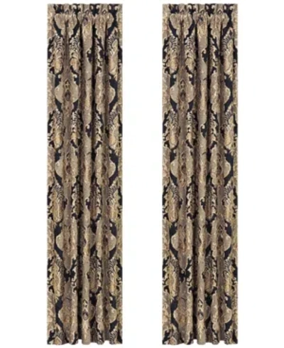 J Queen New York Bradshaw Window Panel Pair, 50" X 84" In Black