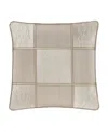 J Queen New York Brando Decorative Pillow, 18" X 18" In Flax