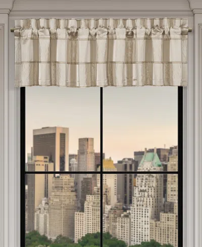J Queen New York Brando Window Straight Valance, 18" X 88" In Flax