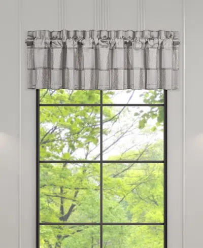 J Queen New York Brando Window Straight Valance In Charcoal