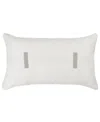 J Queen New York Brilliance Quilted Boudoir Decorative Pillow, 12" X 20" In Ivory