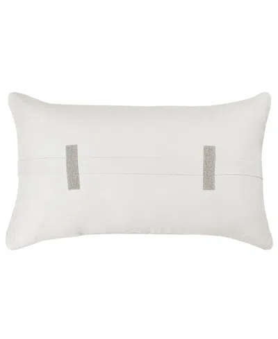 J Queen New York Brilliance Quilted Boudoir Decorative Pillow, 12" X 20" In Ivory