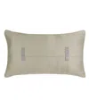 J Queen New York Brilliance Quilted Boudoir Decorative Pillow, 12" X 20" In Pebble