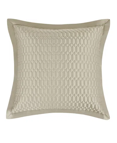 J Queen New York Brilliance Quilted Decorative Pillow, 20" X 20" In Pebble