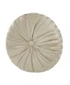 J Queen New York Brilliance Tufted Decorative Pillow, 15" Round In Pebble